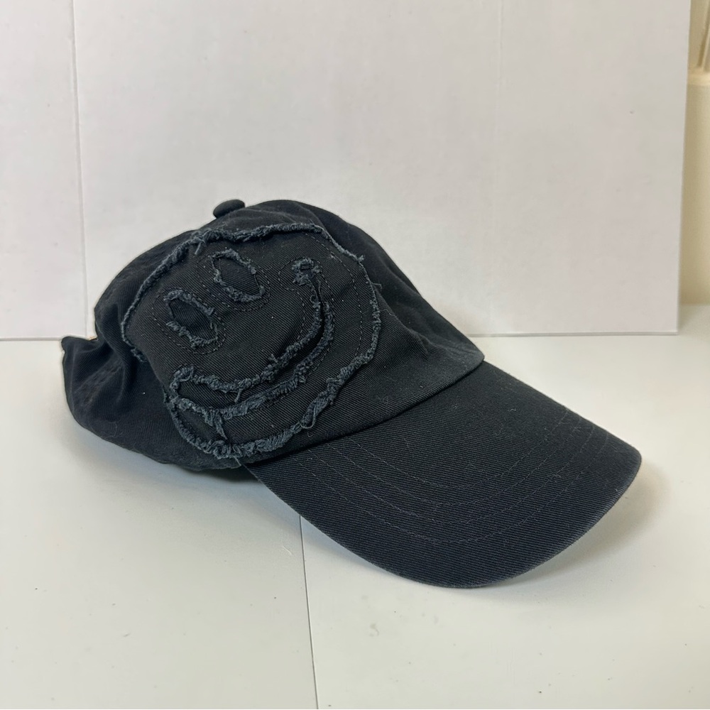 STEVE MADDEN Side SMILEY Black One Size Baseball Cap